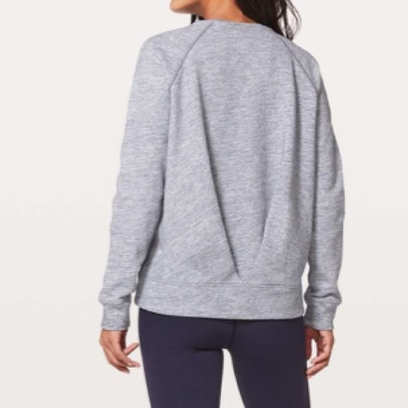 lululemon athletica Tops - Lululemon Just Pleat it Crew Heathered Space Dyed Nimbus Sweatshirt